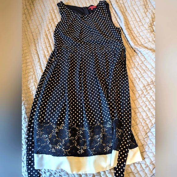 Blue dress with polka dots - Picture 2 of 4